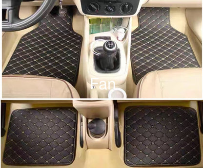 ya 5 8.7 4Pcs PU Leather Car Floor Mats Front Rear Liner Weather Set Car Accessories f