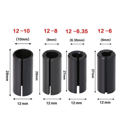 ya 28 Router Bit Conversion Collet Chuck Adapter 4pcs for Lathe Milling Cutter Tools