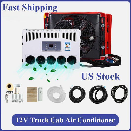 ya 1 7.7 12V Car Caravan RV Air Conditioner For Engineering Truck Bus Universal Split A/C