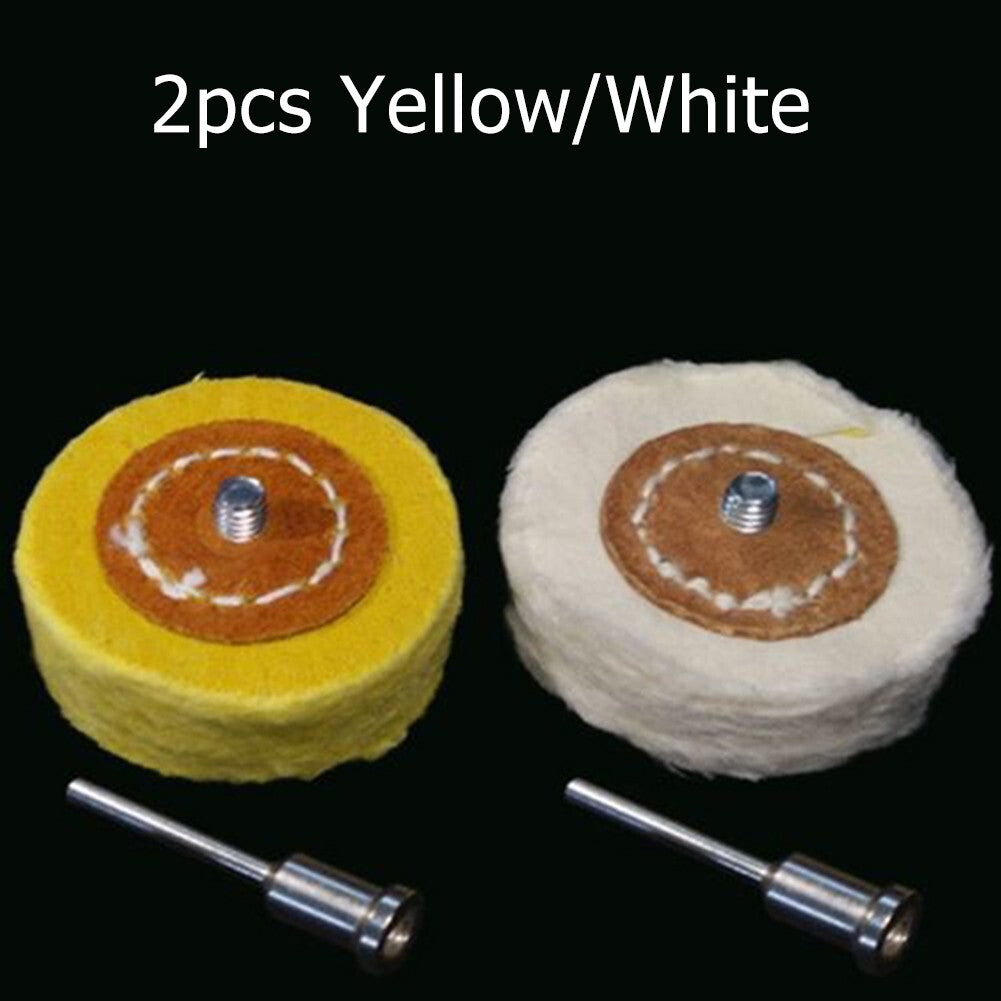 ya 17 2 Polish Cloth Wheel 3mm Shank Brush Head Buffing Attachment For Rotary Tools.
