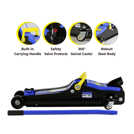 ya 1 6.30 Heavy Duty Floor Jack 2 Ton Low Profile Steel Floor Jack Lift Quick Lift Pump