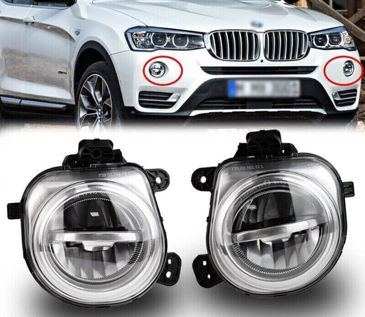 ya 1 8.5.1 1 pair of LH+RH LED fog lights suitable for X3 F25 X4 F26 X5 F15 X6 F16 63177317251 7252