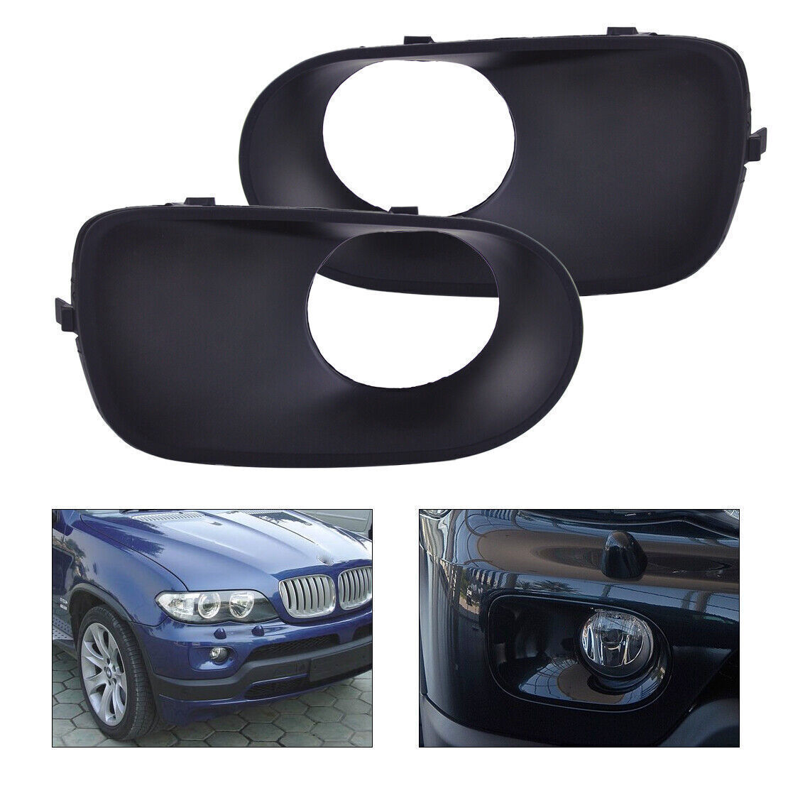 ya 1 8.5.1 Two fog lamp grills for front bumper covers, left and right, suitable for X5 E53 03-06
