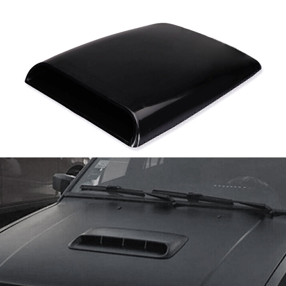 ya 1 6.30 Universal Black Car SUV Decorative Air Flow Intake Scoop Bonnet Vent Cover Hood