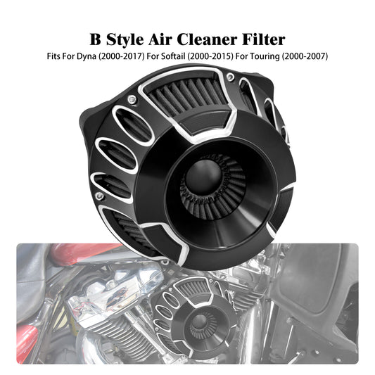 ya 8 5.26 Hollow Cut Air Cleaner Filter Gray Intake for Harley Road Electra Glide 00-2007