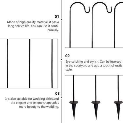ya 14 4 Pcs outside Shepherds Hook Indoor Hanging Plant Stand Garden Crook Hooks