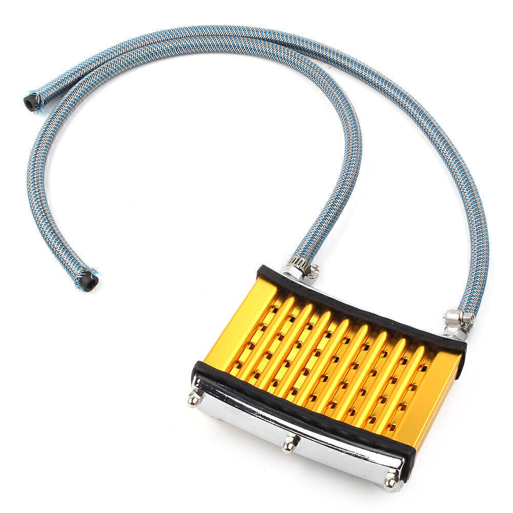 ya 5 8.7 1 Set Motorbike Oil Cooler Cooling Radiator Fit 125cc 140cc 150cc ATV Yellow
