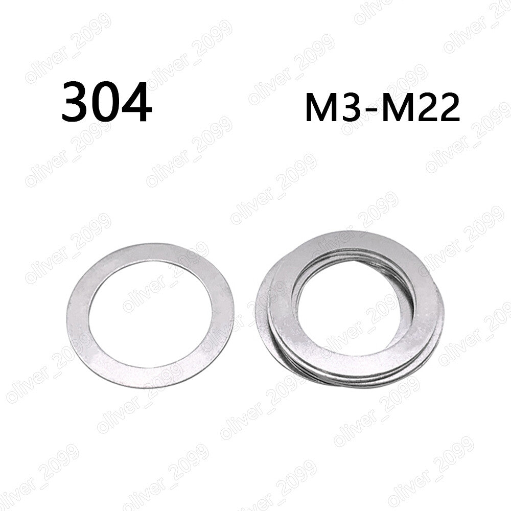 304 Stainless Steel Shim Rings and Supporting Rings M3 M4 M5 M6 M8 M10 M12-M22
