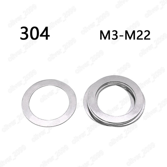 304 Stainless Steel Shim Rings and Supporting Rings M3 M4 M5 M6 M8 M10 M12-M22