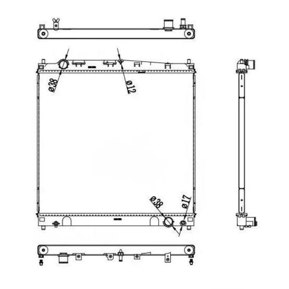 ya 27 7.20 Rep 1640011A00 640011A10 Water Tank Radiator 1pc/Set