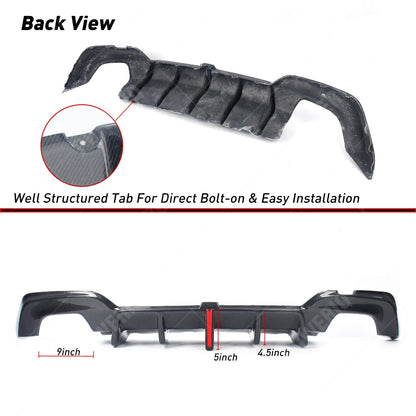 ya 11 10.28 CARBON FIBER LED REAR DIFFUSER+SIDE EXTENSION FOR 19-22 G20 3 K STYLE n