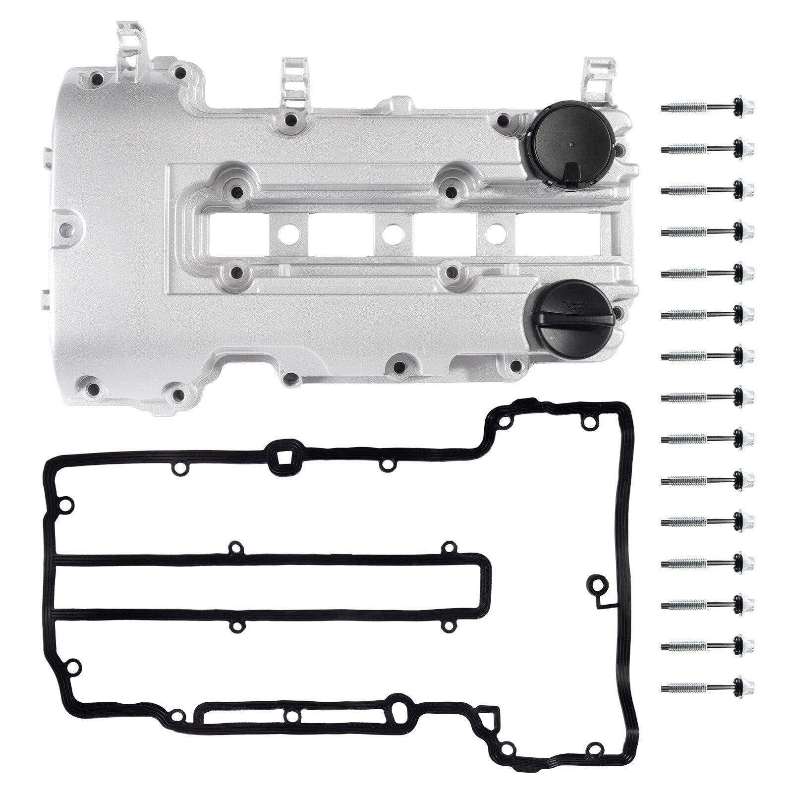 ya 11 6.5 Aluminum Valve Cover Upgrade Engine Set Kit w/Gaskets Bolts Fit for Chevy for Cruze