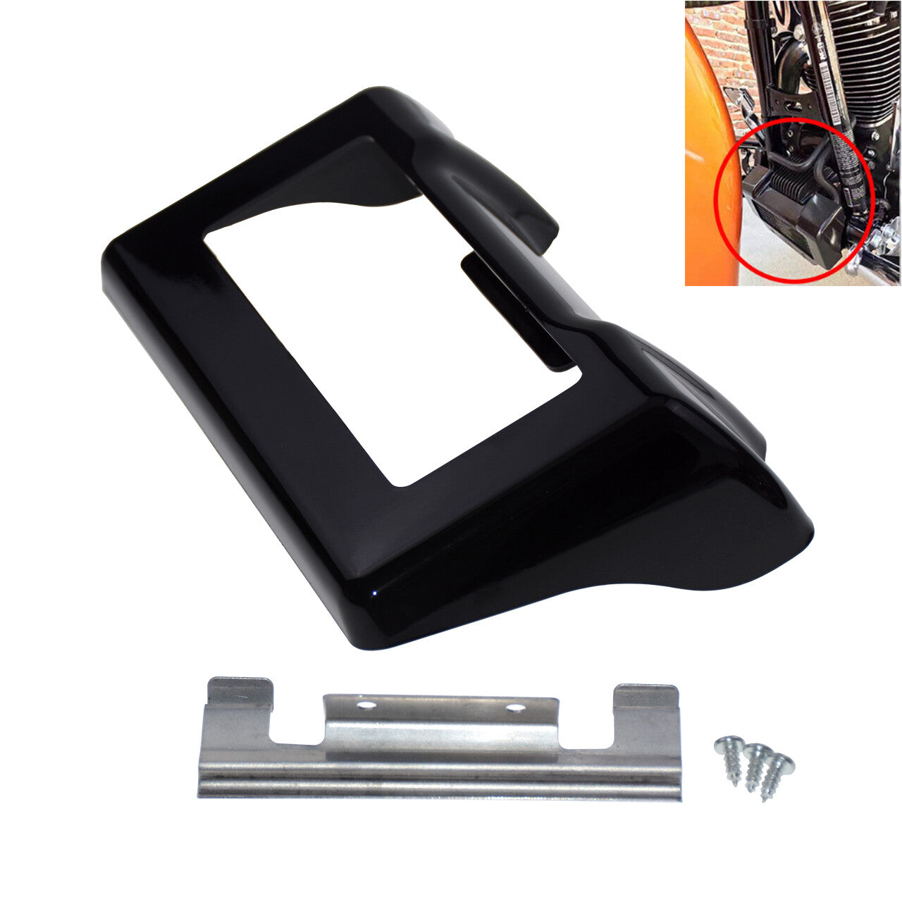 ya 7 6.11 Oil Cooler Black Cover Fit for Harley Touring Electra Street Road Glide 11-2016