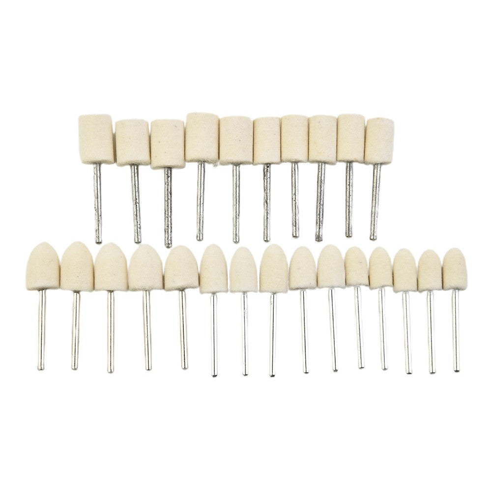 ya 17 25 Wool Wheel Felt Polishing Buff Small Buffing Buffer Set Rotary Bit Tool Kit