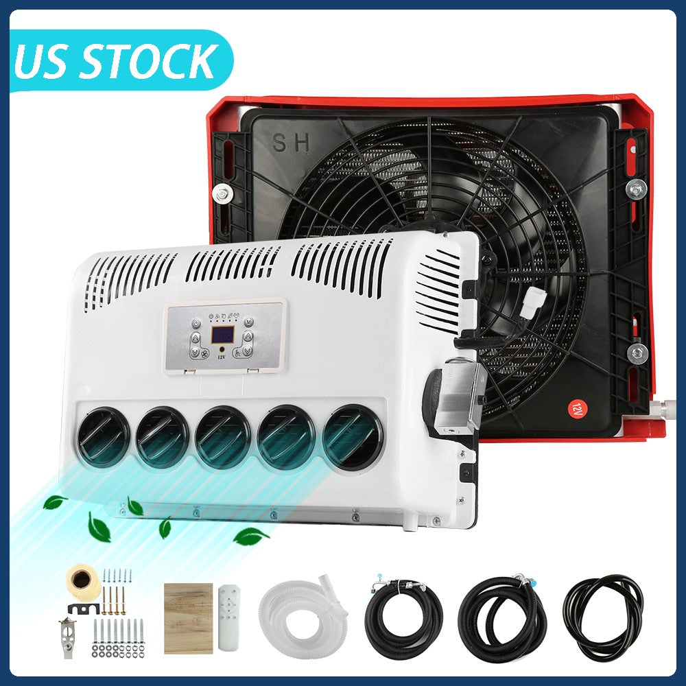 ya 5 8.7 12V 10000BTU Truck Cab Air Conditioner For Semi Trucks Bus RV Caravan Split A/C