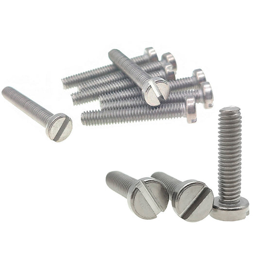 DIN84 Slotted Pan Head Screws GR2 Titanium alloy Screws M1.4 M1.6 M2 M3 M4 M5 M6