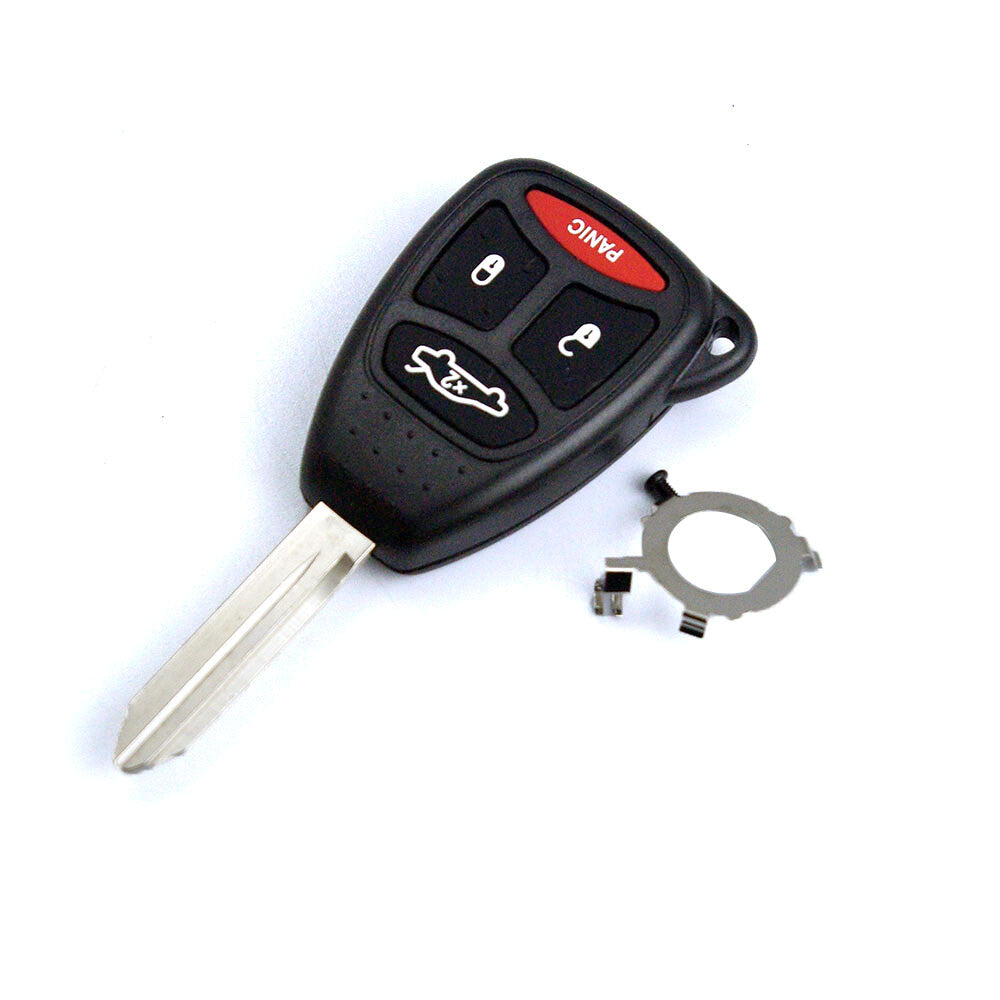 ya 10 5.28 Remote Key Shell FOB Case w/ Blade & Pad uncut fits for Chrysler for Dodge for Jeep 4 Button