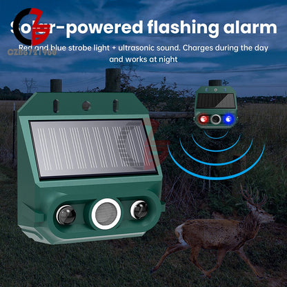 ya 14 2PCS Solar Ultrasonic Animal Repellent Repeller Dog Skunk Deer Raccoon Garden