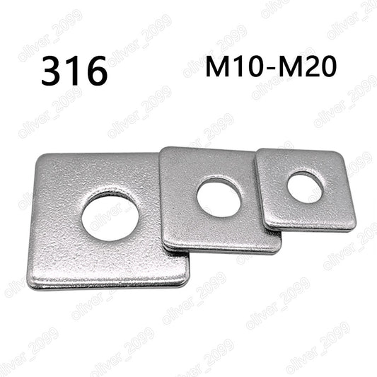 316 Stainless Steel Square Washer M10 M12 M16 M20