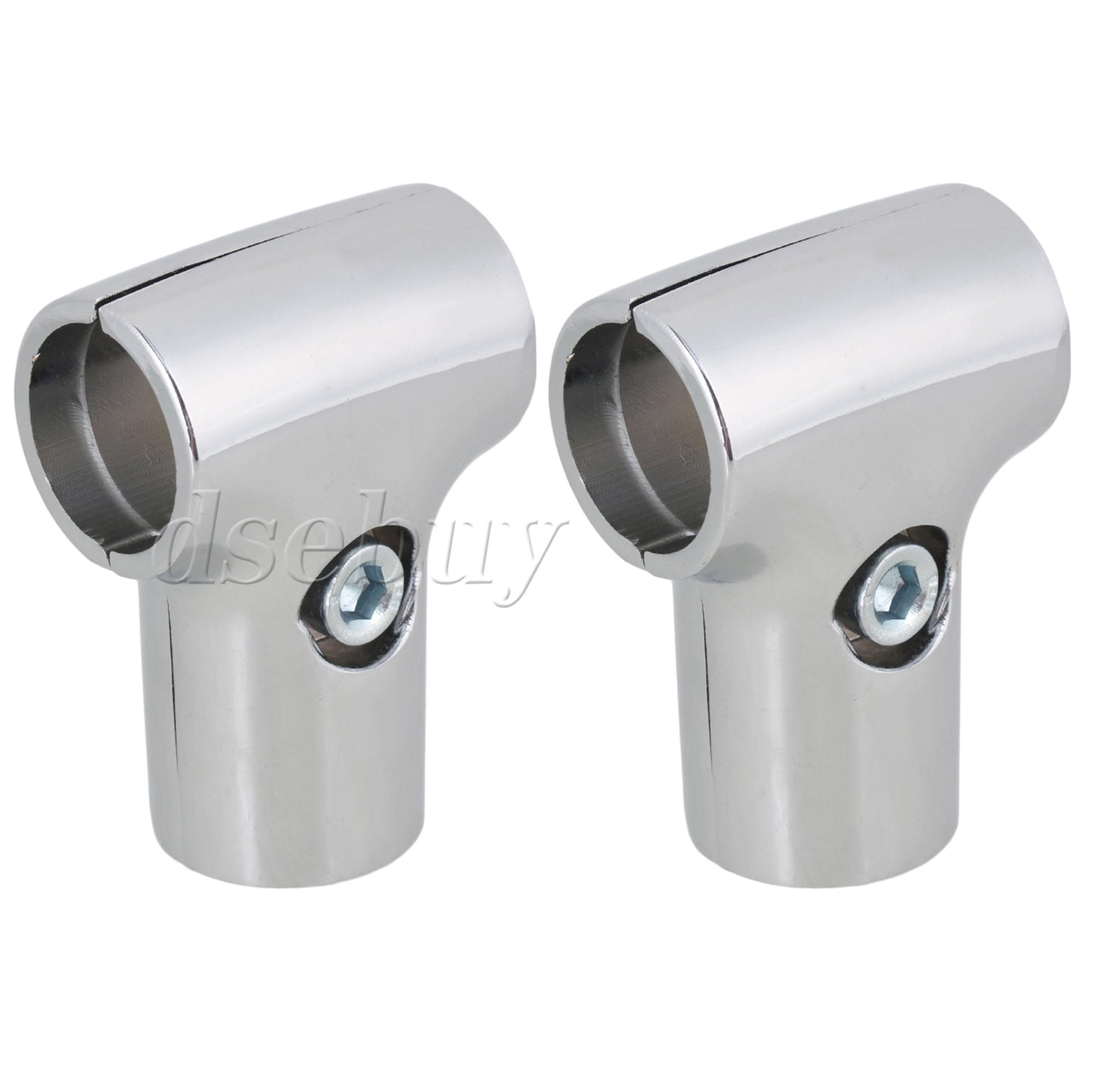 ya 26 2 Pieces Aluminum Alloy T Shape Scaffold Tube Connector 25mm ID Silver