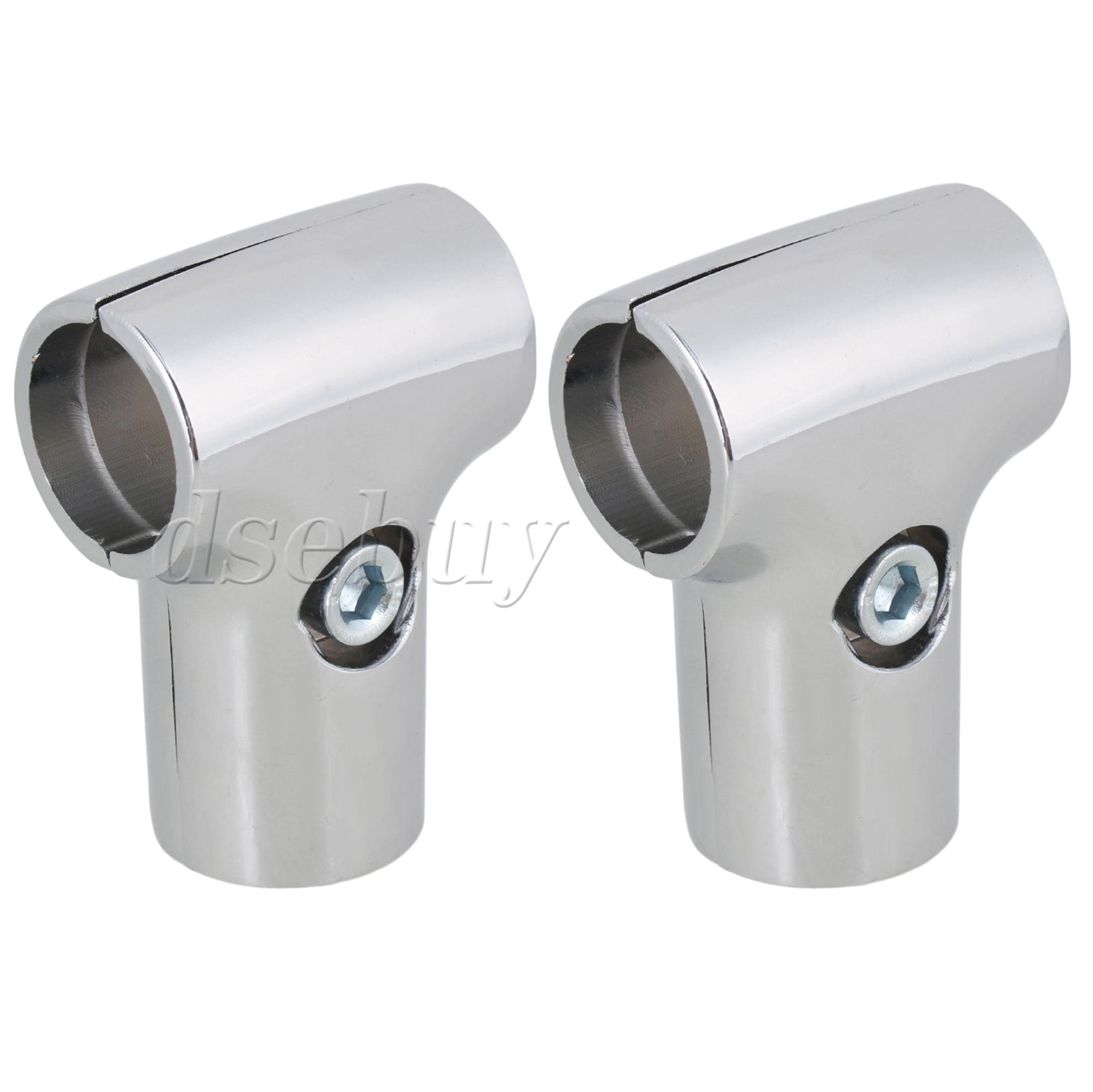 ya 26 2 Pieces Aluminum Alloy T Shape Scaffold Tube Connector 25mm ID Silver