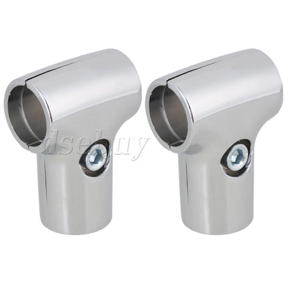 ya 26 2 Pieces Aluminum Alloy T Shape Scaffold Tube Connector 25mm ID Silver