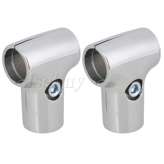 ya 26 2 Pieces Aluminum Alloy T Shape Scaffold Tube Connector 25mm ID Silver