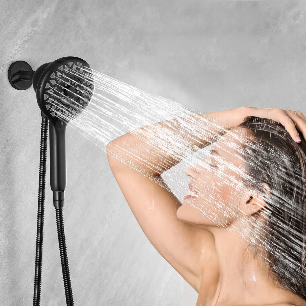 ya 28 60¡ì High Pressure Shower Heads Matte 6 Spray Mode Magnetic Shower Head Black