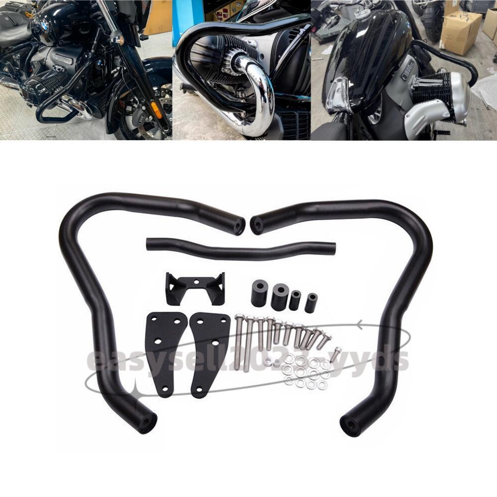 ya 27 7.20 Nice Black Steel Engine Guard Crash Bar Bumper Protector for BMW R18 2020-2023