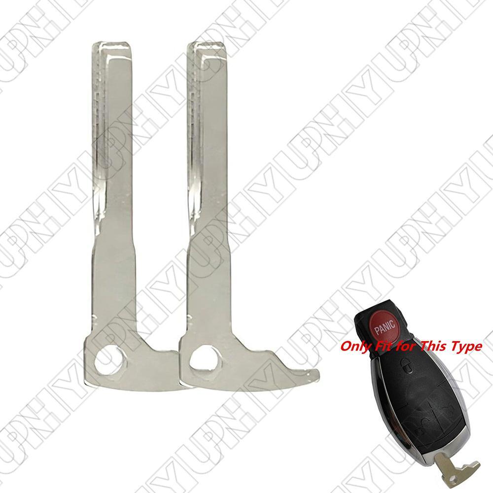 ya 10 5.28 2 Pack Replacement Insert Small Key Uncut Blank Emergency Key for Mercedes-Benz