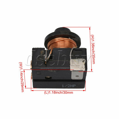 ya 26 3 Pieces Black Repairing Part Reigerator Compressor Starter Relay 375W