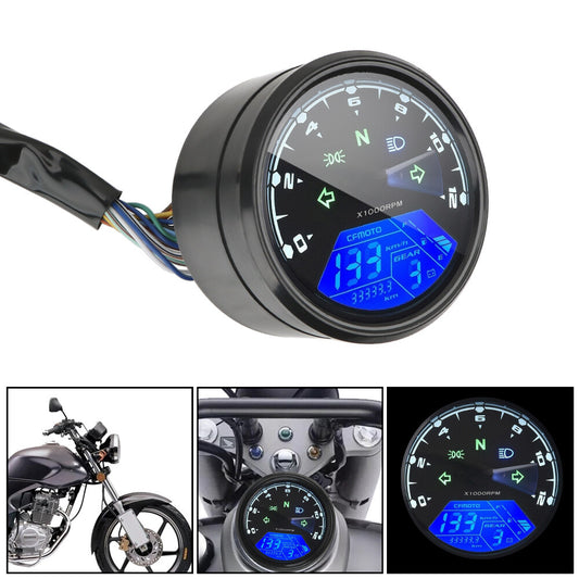 ya 2 6.26 LCD display 12000RPM digital instrument motorcycle tachometer tachometer odometer universal