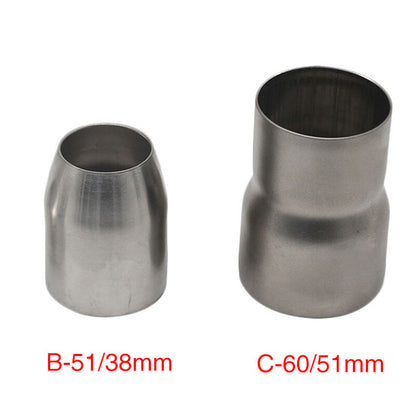 ya 5 8.7 2PCS Pipe Adapter Stainless Steel 51mm to 38mm/60mm to 51mm