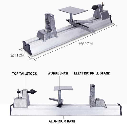 ya 26 60cm Bench Wood Lathe Milling Machine Woodworking Hand Drill Grinding Cutting.