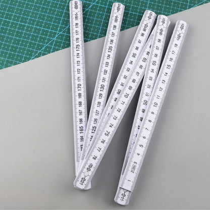 ya 14 2Pcs 2 Meter Foldable Ruler Measuring Plastic Metric Scale for Home