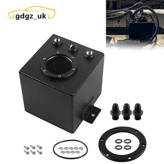 ya 27 7.2 Black 2L Car Fuel Swirl Surge Pot Tank Aluminium Surge Tank for 044 Fuel Pump