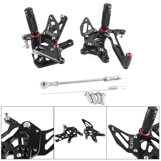 ya 11 6.8 CNC Footrest Footpegs Rear Sets Aluminum Fit for Yamaha YZF R25 2014-2017 Pair