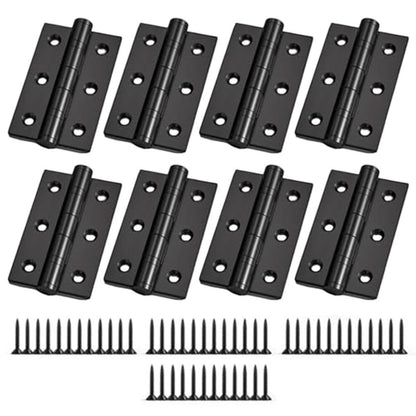 ya 14 8 PCS Door Hinges Black Finish with Ball ings for Cabinets and Doors