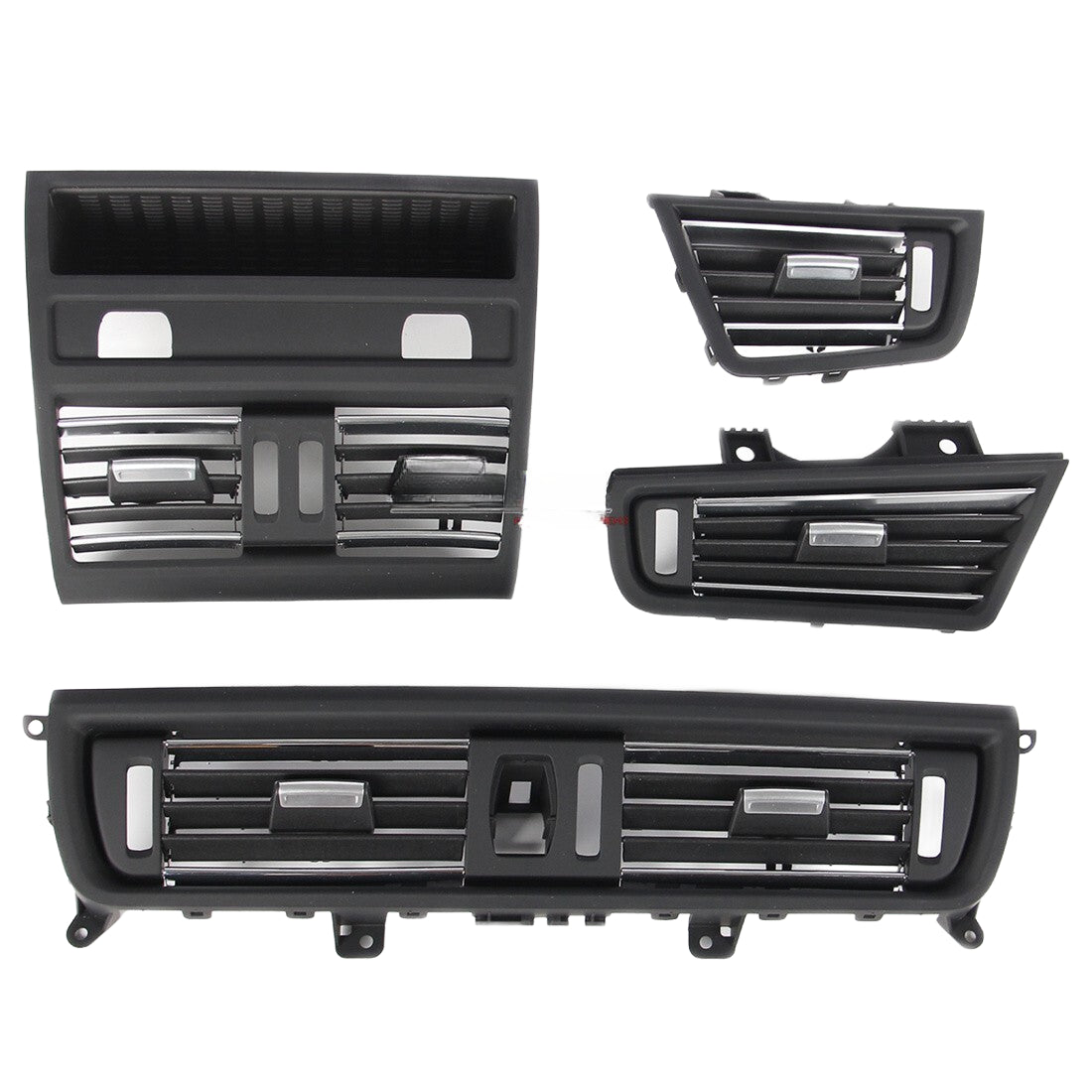 ya 12 10.30 4* Dash AC Air Outlet Vent Kit Silver Trim Fit for BMW 520i 525i 530i 5 Series