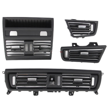 ya 12 10.30 4* Dash AC Air Outlet Vent Kit Silver Trim Fit for BMW 520i 525i 530i 5 Series
