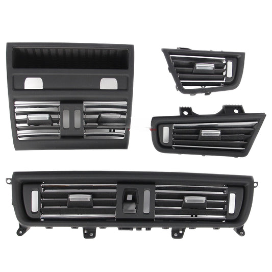ya 12 10.30 4* Dash AC Air Outlet Vent Kit Silver Trim Fit for BMW 520i 525i 530i 5 Series