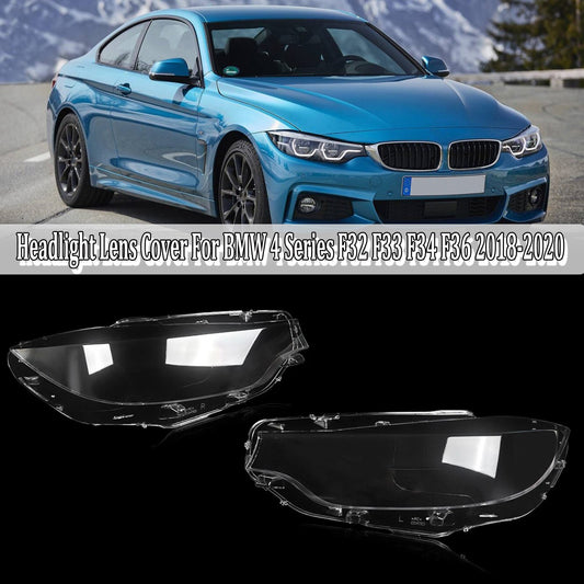 ya 13 5.27.2 For 2018-2020 for BMW 4 Series F32 F33 F36 M4 Pair Front Headlight Lens Clear Cover