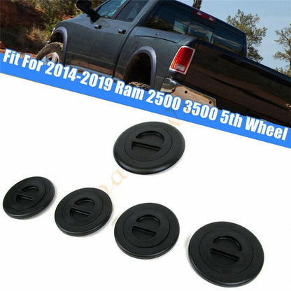 ya 5 8.7 5-piece wheel/gooseneck bed plug cover kit for Dodge for Ram 2500 3500 5th 2014-2019