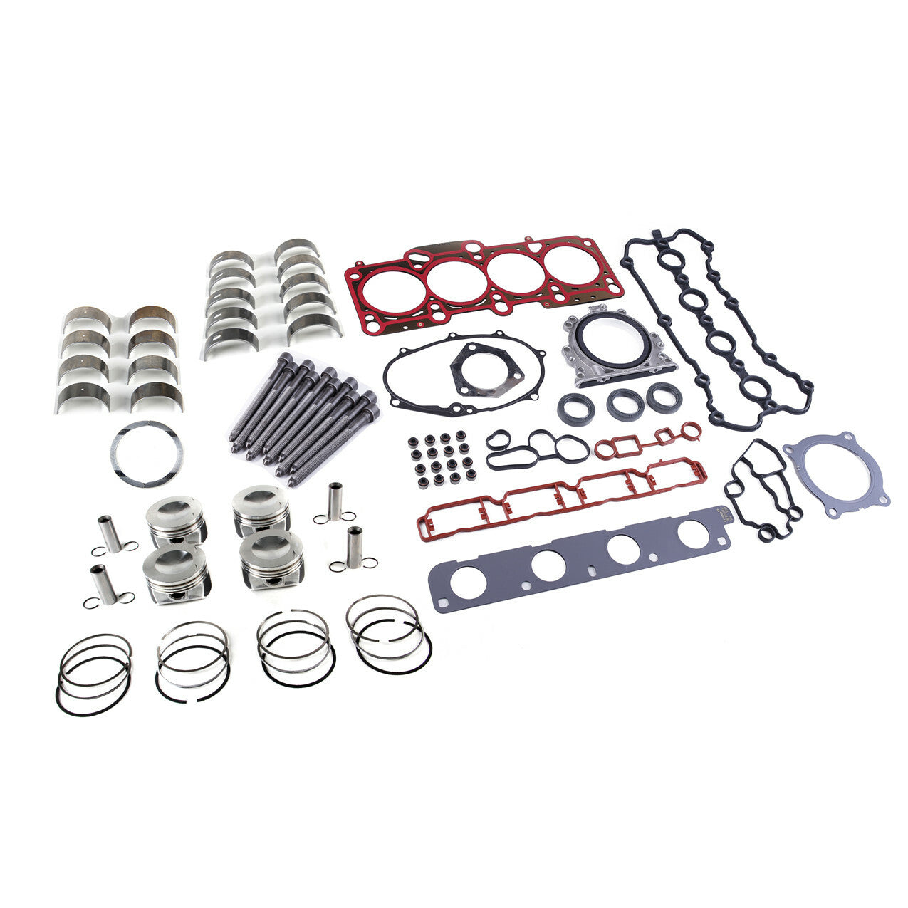 ya 5 8.7 2.0T Engine Head Gaskets Pinstons Rebuilding Kit Fit for VW for Golf for Passat for Audi A4