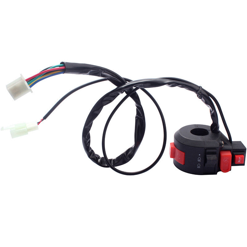 ya 1 7.4 7/8 7 Wire Motorcycle Handlebar Control Switch Turn Signal Start Switch 50-250cc
