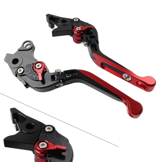 ya 8 5.26 for Suzuki HAYABUSA GSXR1300 08-2015 Black/Red CNC Foldable Brake Clutch Levers