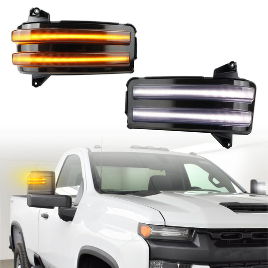 ya 12 5.22.2 Side Mirror Signal Lights Smoked for GMC for Sierra for Chevy for Silverado 2500 3500 20-24