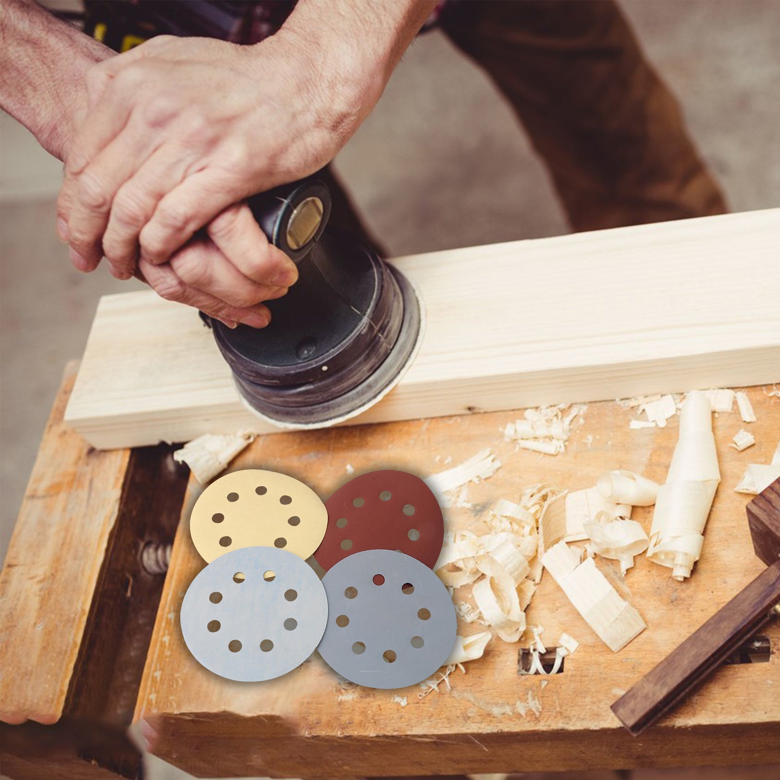 ya 14 250pcs 5 inch Sanding Disc Sandpaper Kit Assorted 1500 2000 3000 5000 7000 Grit