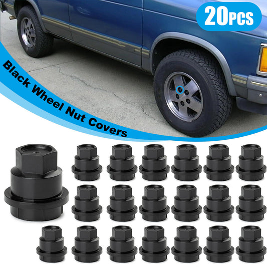 ya 8 5.27.2 20X Lug Nut Covers Black for Chevrolet S10 Pickup Blazer for GMC Jimmy Sonoma