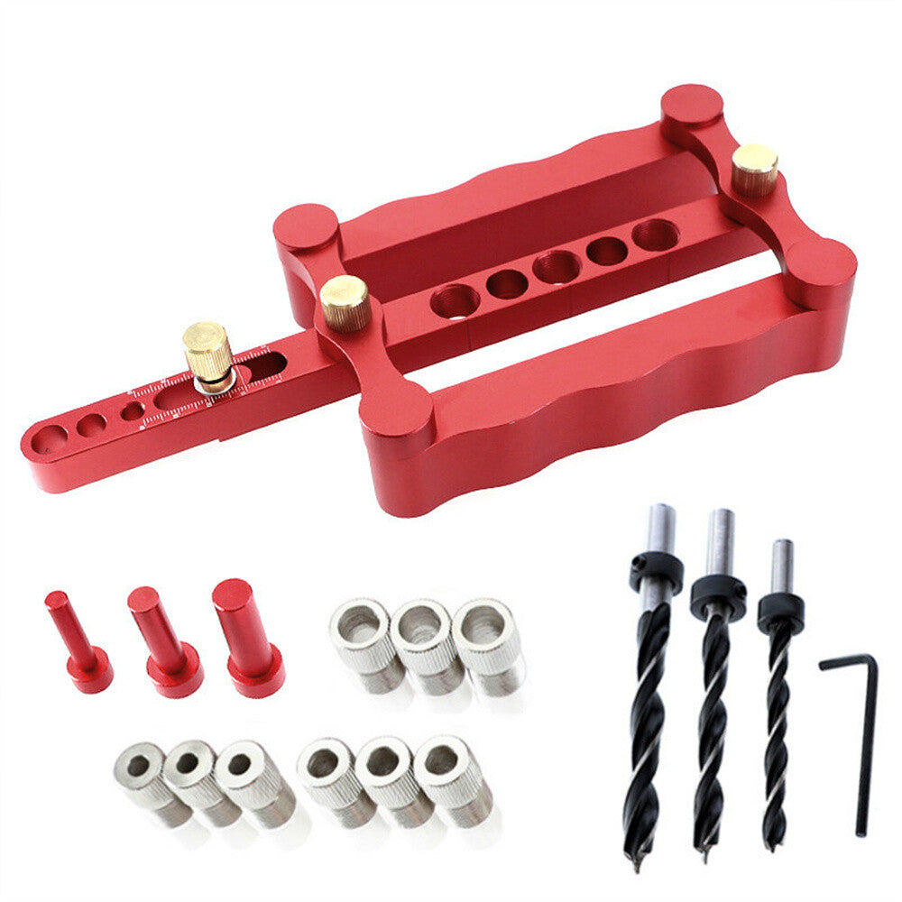 ya 25 Aluminum Alloy dowel Jig Woodpeckers Tools Cabinet Hardware Jig Drill Guide New